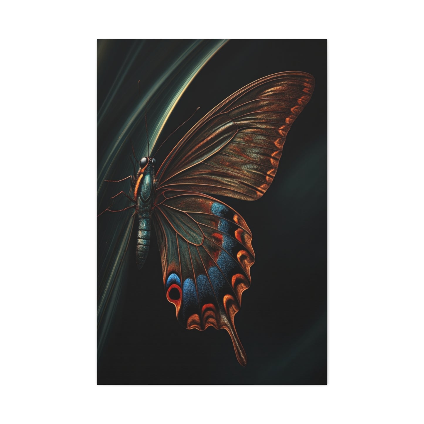 Copper Swallowtail Butterfly with Jewel Wing Patterns Wall Art & Canvas Prints