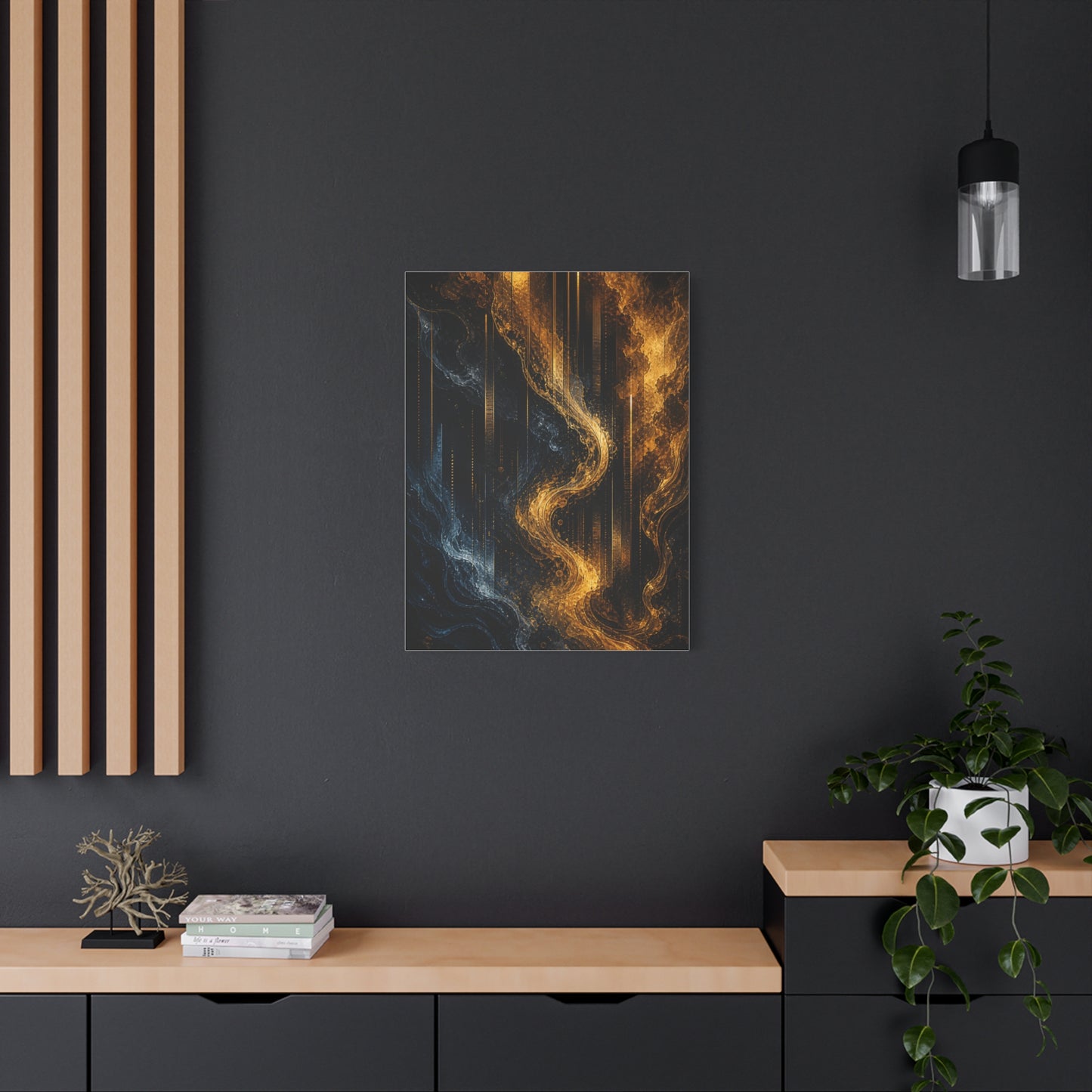 Liquid Gold Abstract Bar Atmosphere Wall Art & Canvas Print