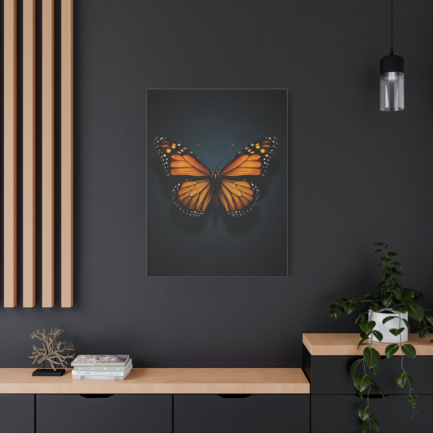 Monarch Butterfly Symmetry Portrait Wall Art & Canvas Prints
