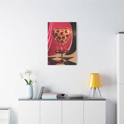 Disco Heart Cocktail Romance Scene Wall Art & Canvas Print