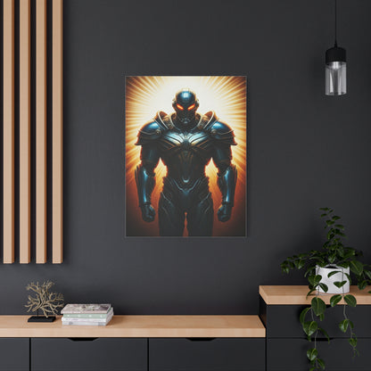 Radiant Cyber Warrior Wall Art & Canvas Print