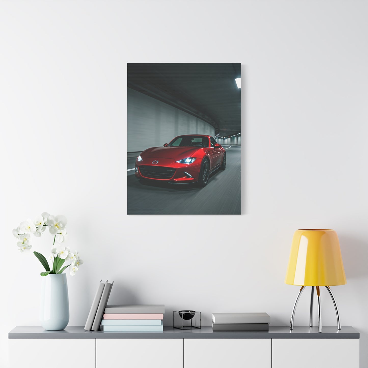 Mazda MX-5 Miata RF Night City Tunnel Wall Art & Canvas Prints