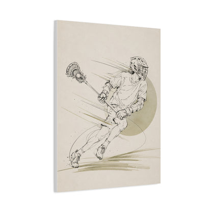 Minimal Lacrosse Motion Sports Wall Art & Canvas Print