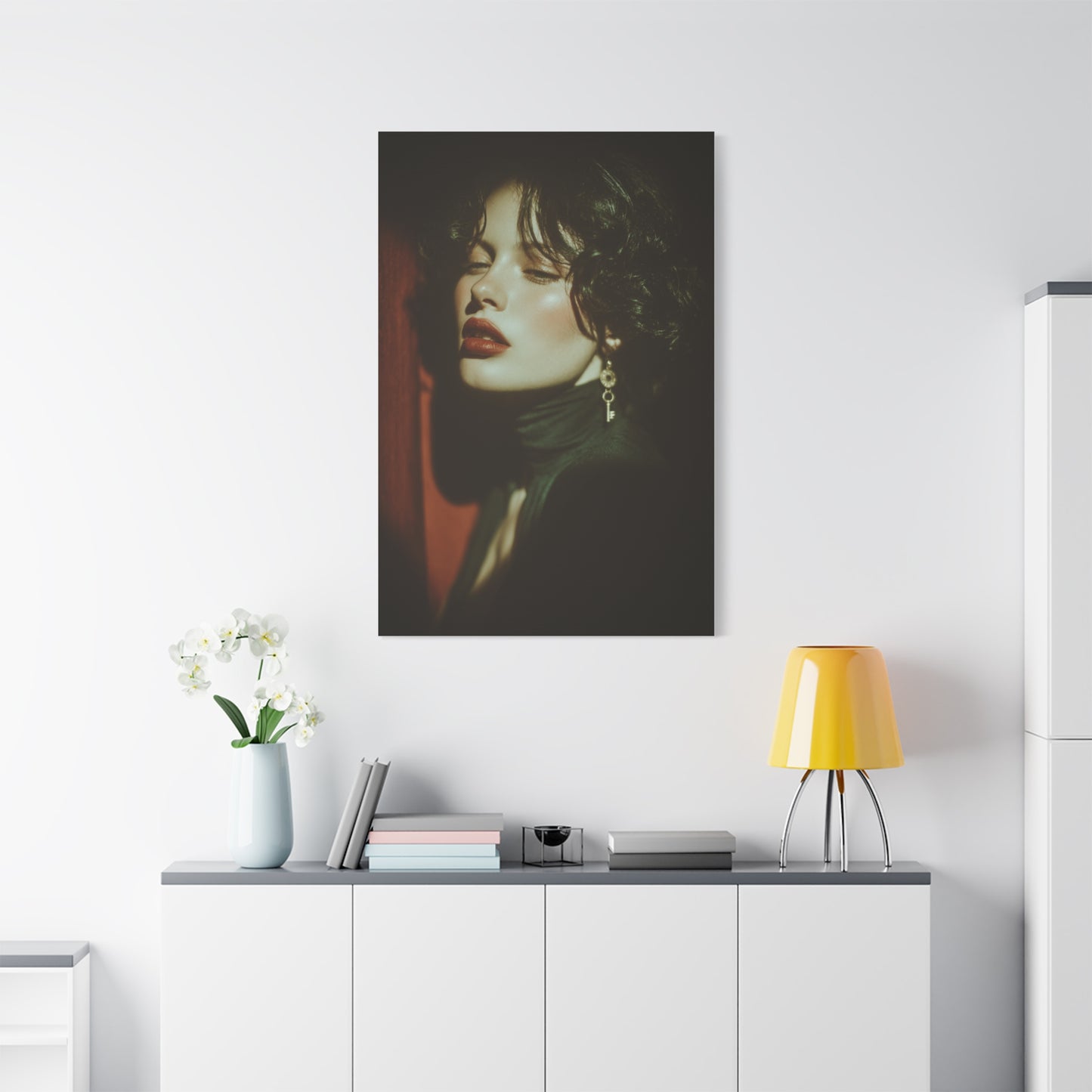 Vintage Key Noir Portrait Wall Art & Canvas Print