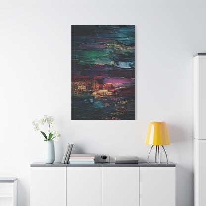Jewel Tone Textured Abstract Gallery Painting Wall Art & Canvas Print