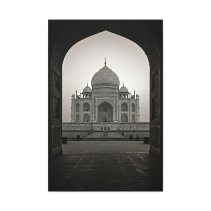 Taj Mahal Monochrome Elegance Wall Art & Canvas Print