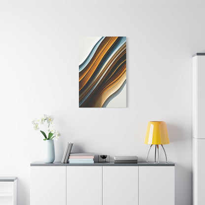 Warm Metallic Wave Abstract Wall Art & Canvas Prints