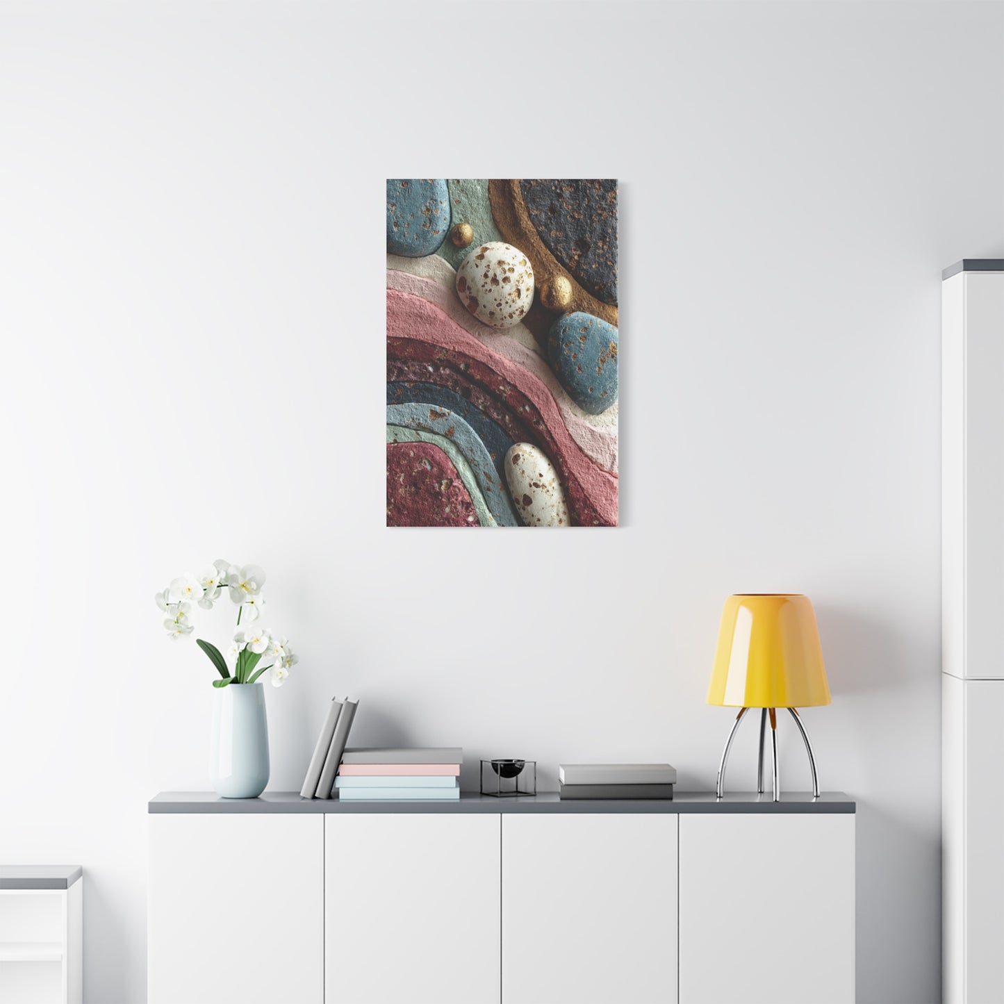 Layered Mineral Stone Abstract Wall Art & Canvas Print