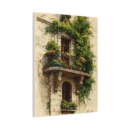 Parisian Balcony Ivy Wall Art & Canvas Print
