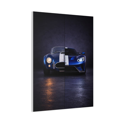 Shelby Cobra vs Ford GT Split Heritage and Modern Wall Art & Canvas Prints