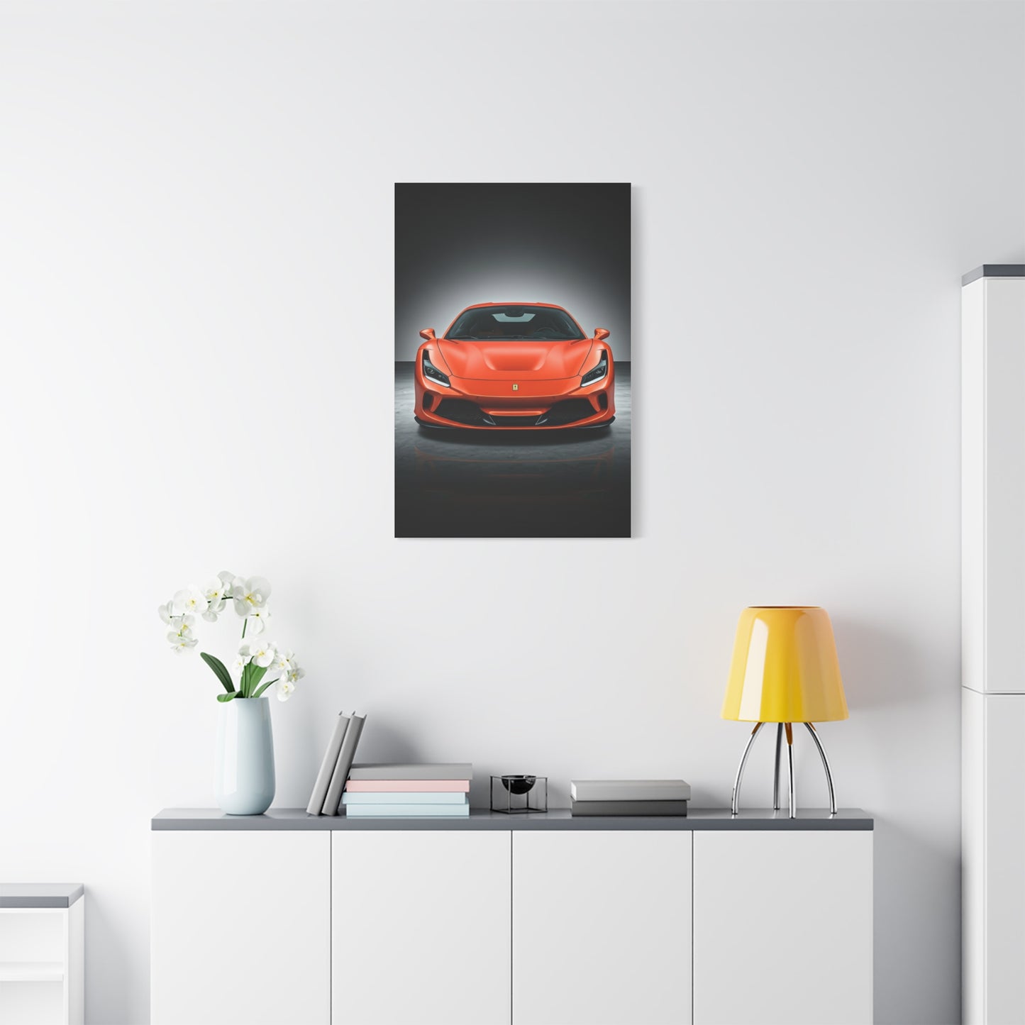 Ferrari F8 Tributo Minimal Studio Wall Art & Canvas Prints