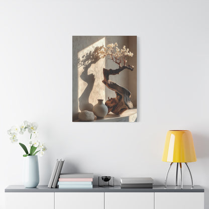 Sculptural Driftwood Bonsai Wall Art & Canvas Print