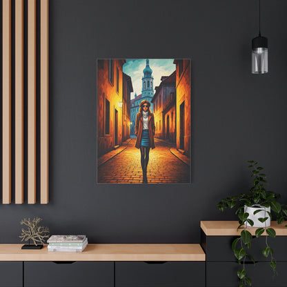 Twilight Alley Stroll Wall Art & Canvas Print