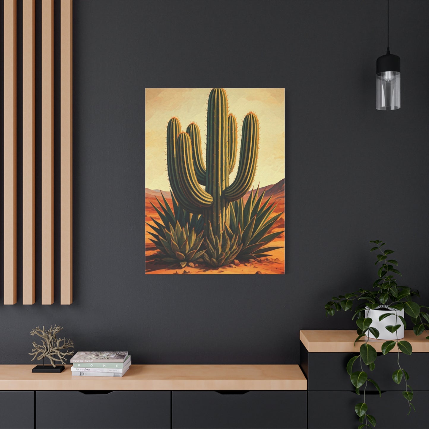 Vintage Desert Botanical Saguaro Wall Art & Canvas Prints
