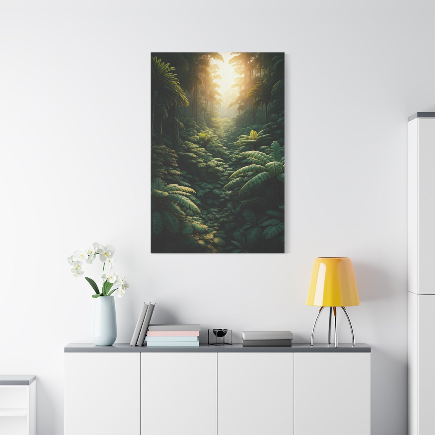 Elephant Mother and Calf at Sunset Wall Art & Canvas Prints