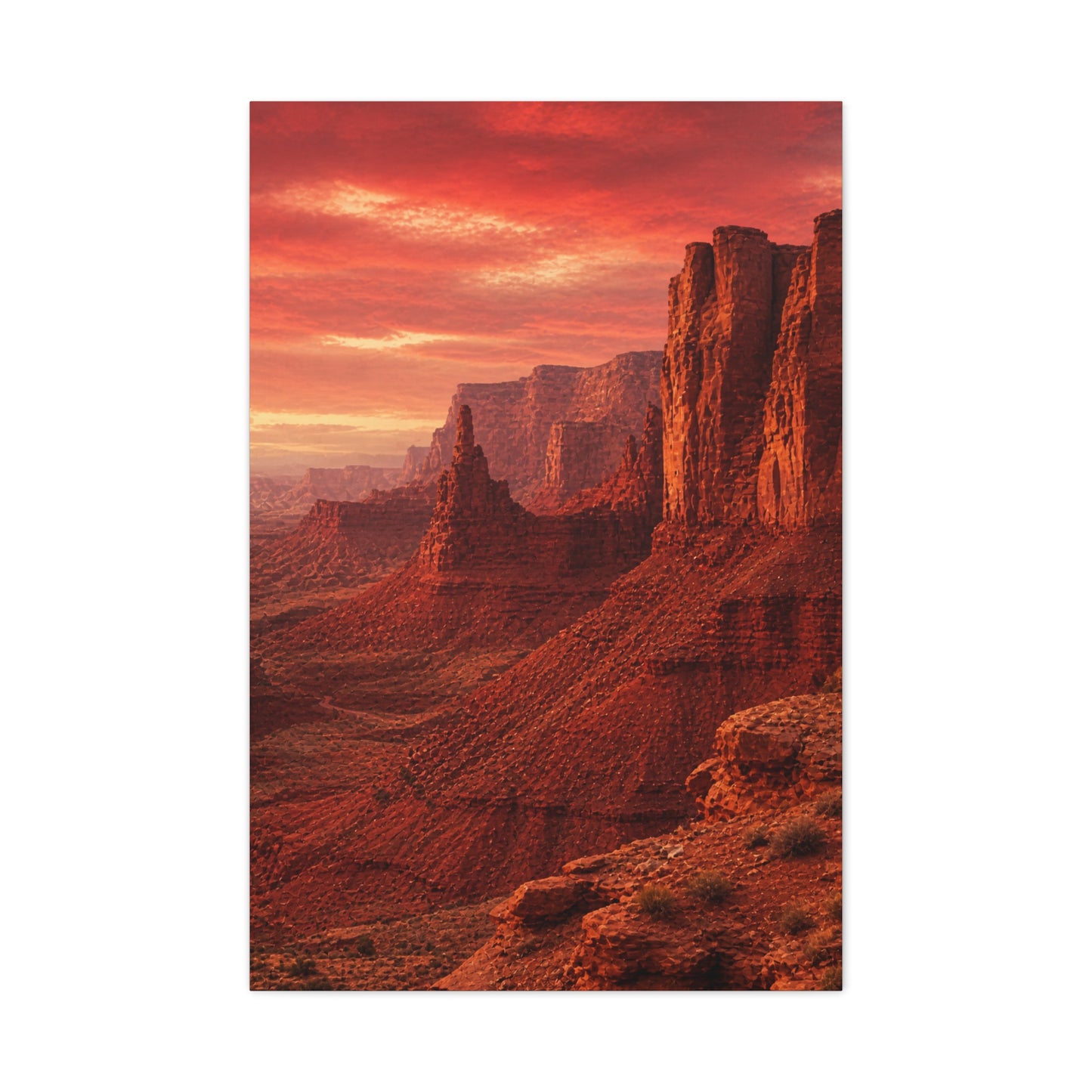 Desert Red Canyon Landscape Wall Art & Canvas Print