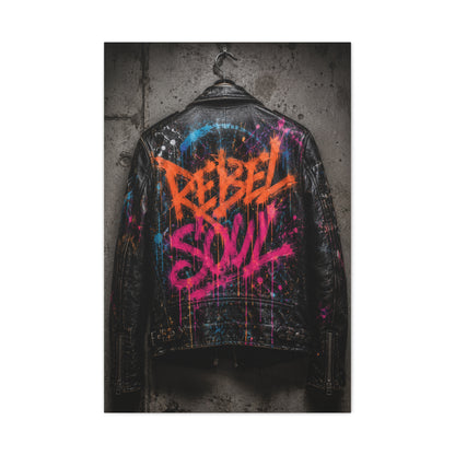 Rebel Soul Leather Graffiti Street Wall Art & Canvas Print