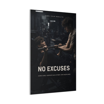 No Excuses Strength Wall Art & Canvas Print