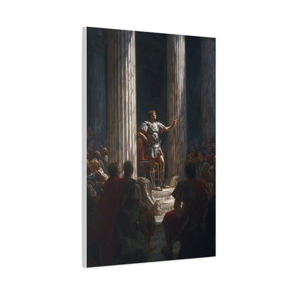 Julius Caesar Addressing The Roman Senate Wall Art & Canvas Print