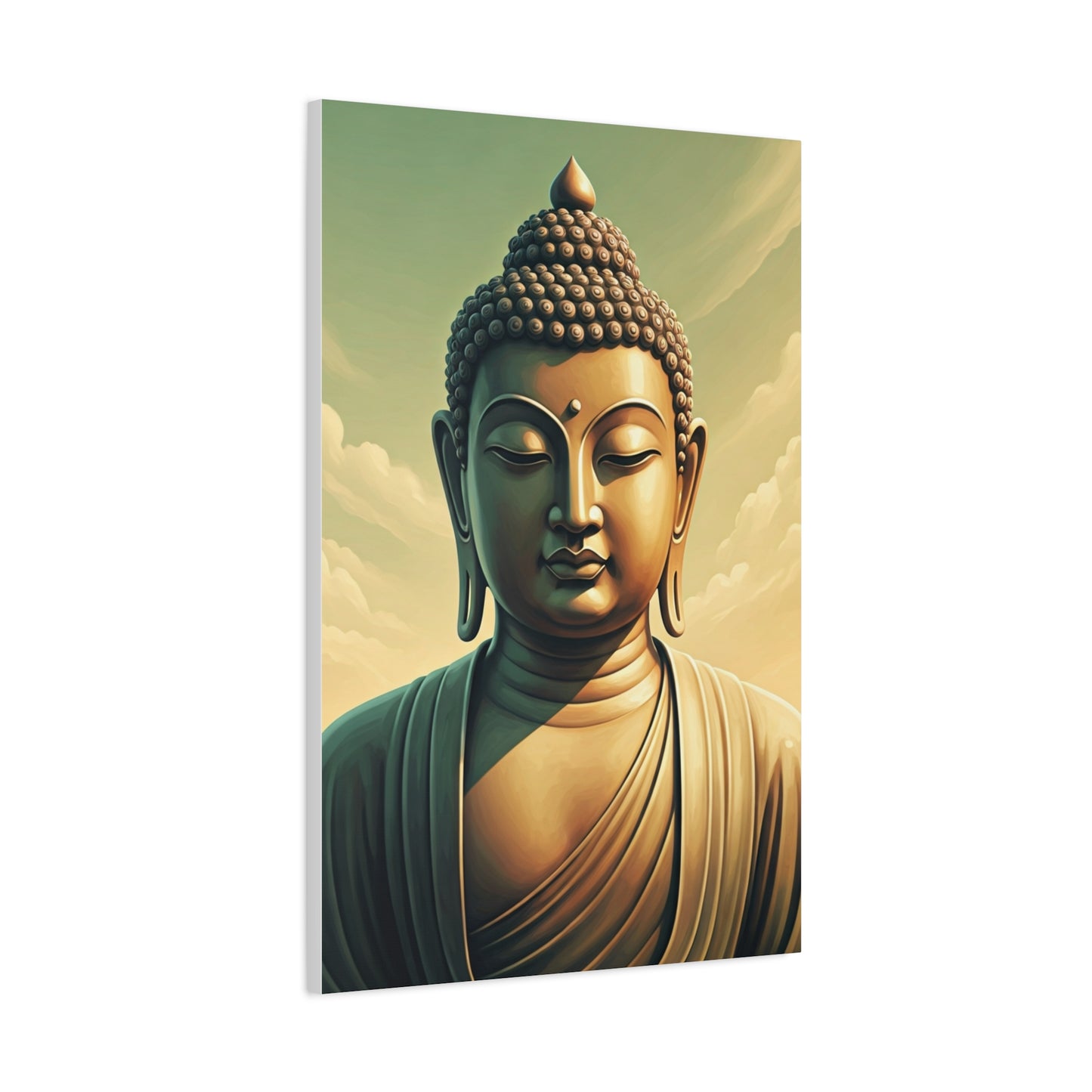 Peaceful Enlightenment Buddha Portrait Wall Art & Canvas Prints