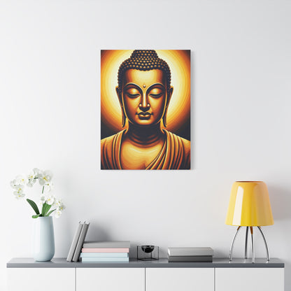 Golden Aura Buddha Meditation Wall Art & Canvas Prints
