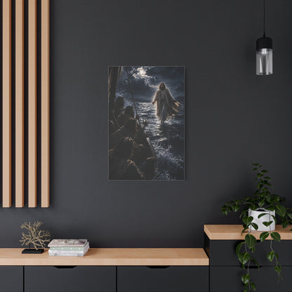 Jesus Walking on Water Night Miracle Wall Art & Canvas Print