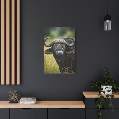 Cape Buffalo in Savannah Grassland Portrait Wall Art & Canvas Print