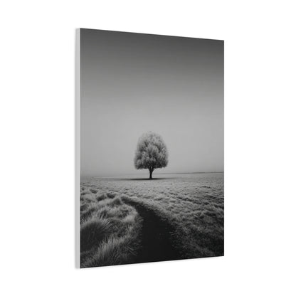 Lone Tree Winter Field Wall Art & Canvas Print