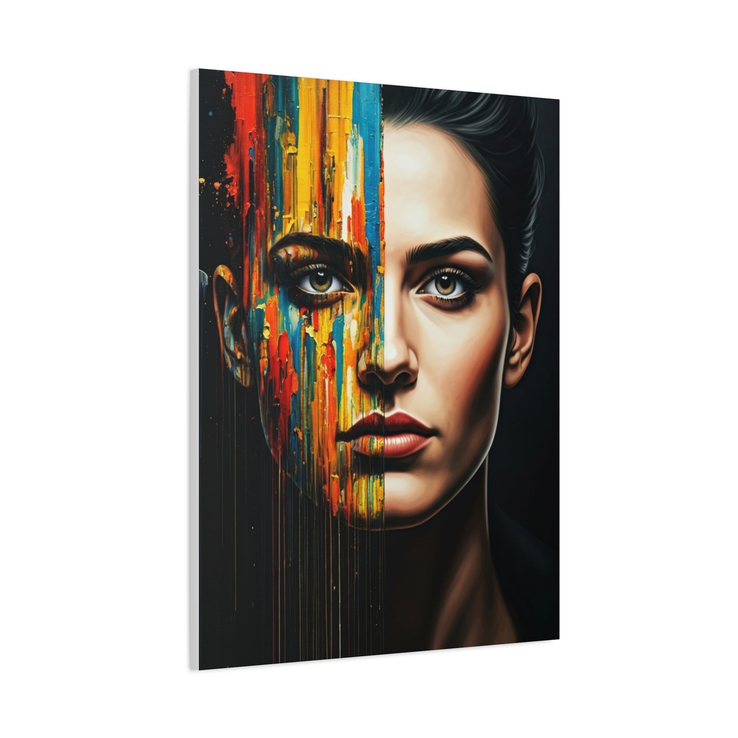 Split Spectrum Portrait Wall Art & Canvas Print