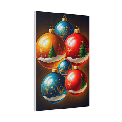 Expressive Painted Christmas Ornament Collection Wall Art & Canvas Print