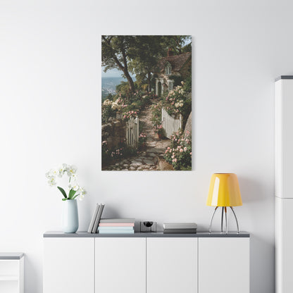 Cottage Garden Entrance Path Wall Art & Canvas Print