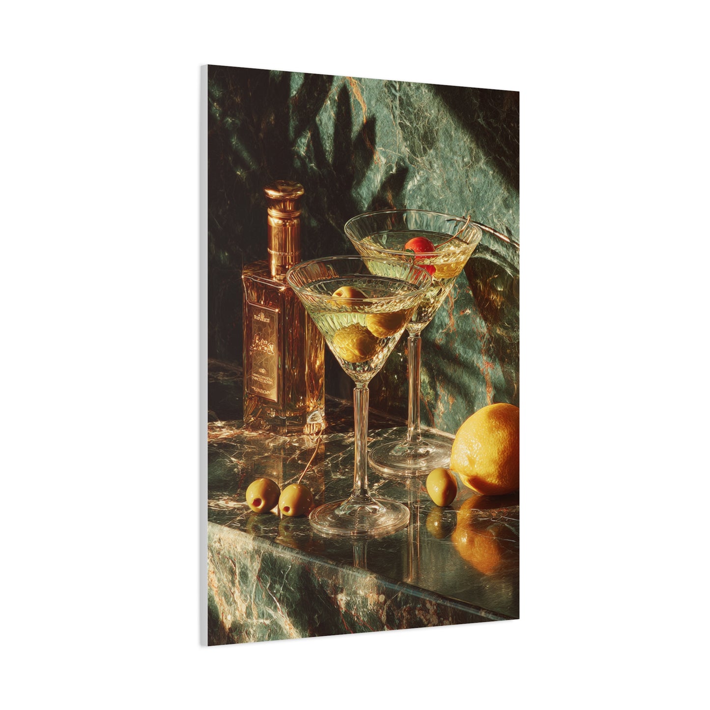 Dirty Martini Cocktail Still Life Wall Art & Canvas Print