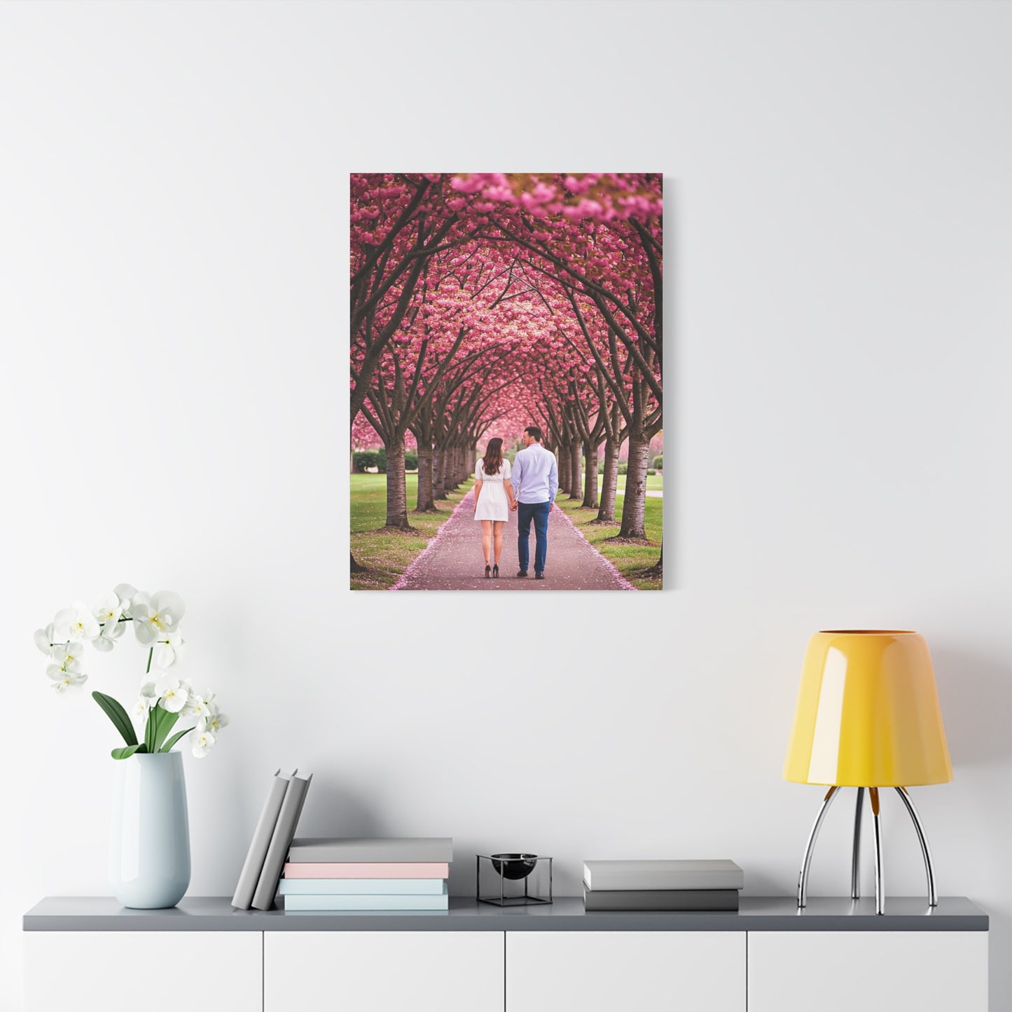 Romantic Sakura Tree Walk Wall Art & Canvas Prints