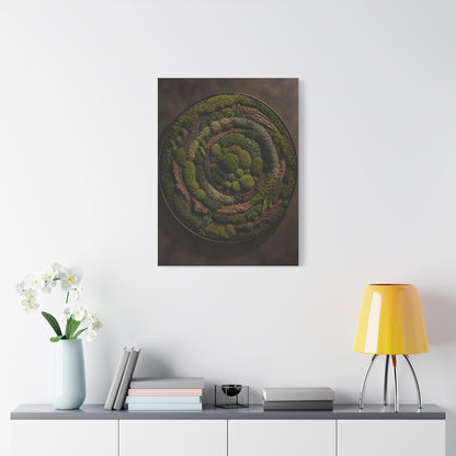 Circular Preserved Moss Relief Wall Art & Canvas Print