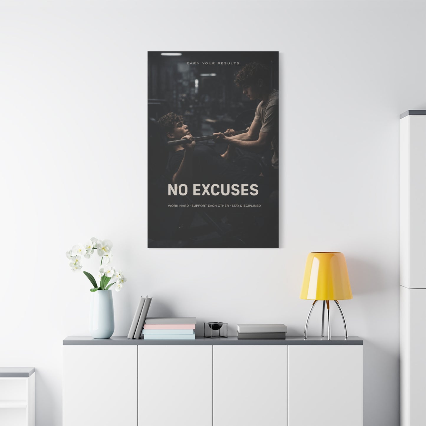 No Excuses Strength Wall Art & Canvas Print