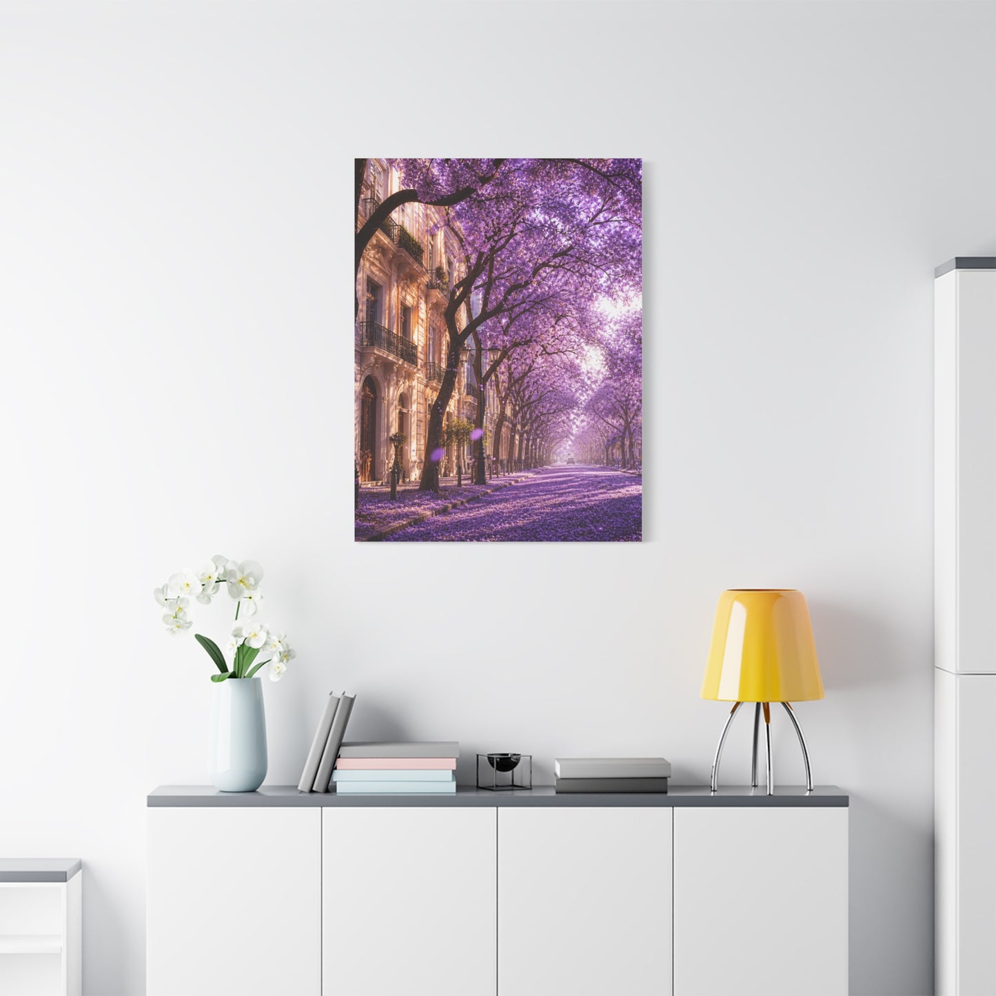 Jacaranda Blossom Boulevard Wall Art & Canvas Print
