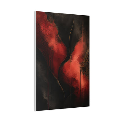 Red and Black Luxury Abstract Flow Wall Art & Canvas Print