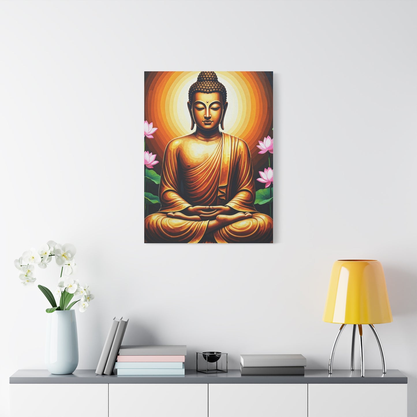 Radiant Lotus Harmony Buddha Wall Art & Canvas Prints