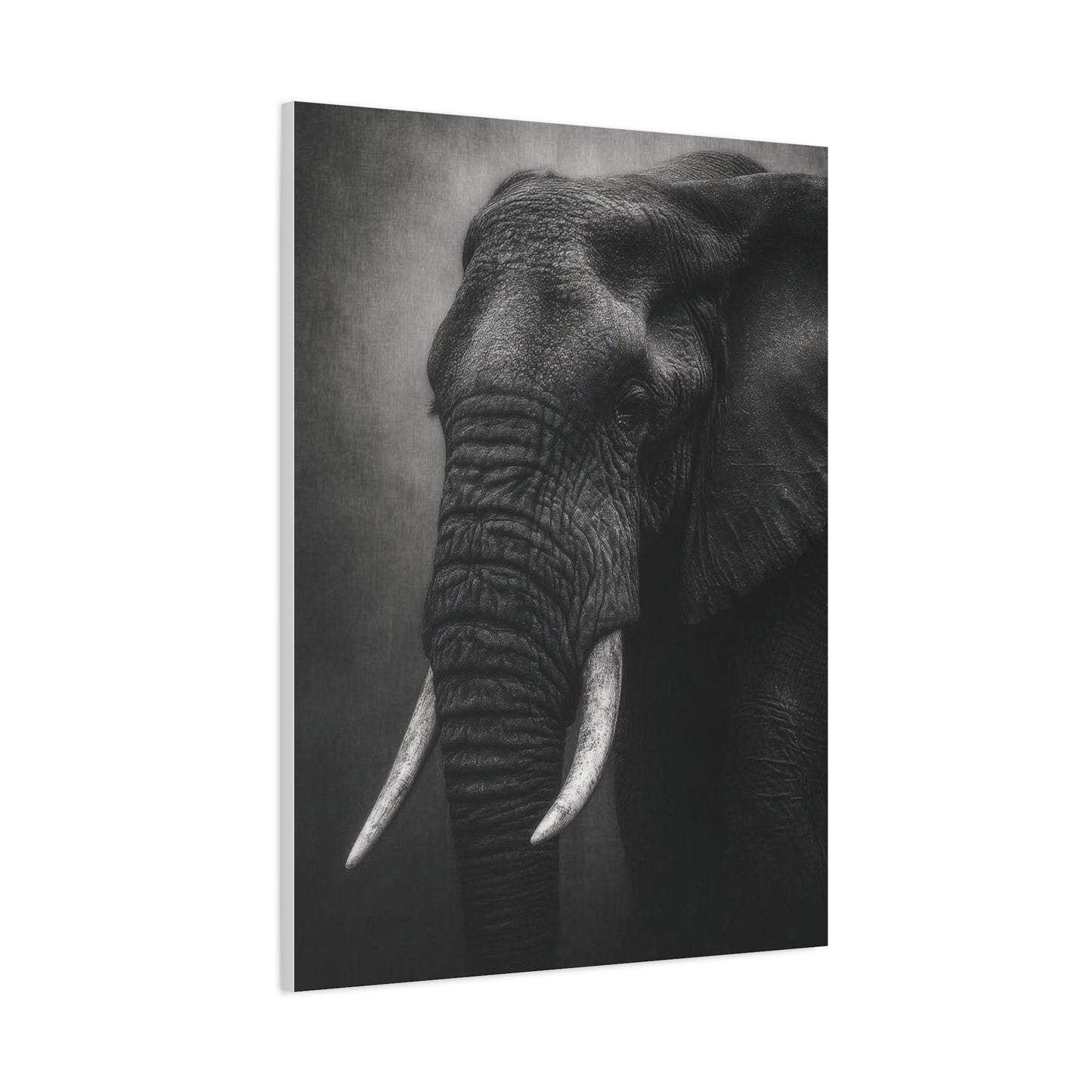 Monochrome Elephant Fine Art Portrait Wall Art & Canvas Print