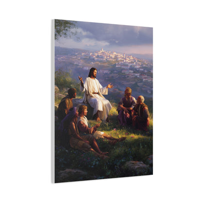 Christ Teaching the Disciples Above Jerusalem Wall Art & Canvas Print