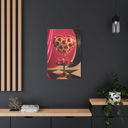 Disco Heart Cocktail Romance Scene Wall Art & Canvas Print