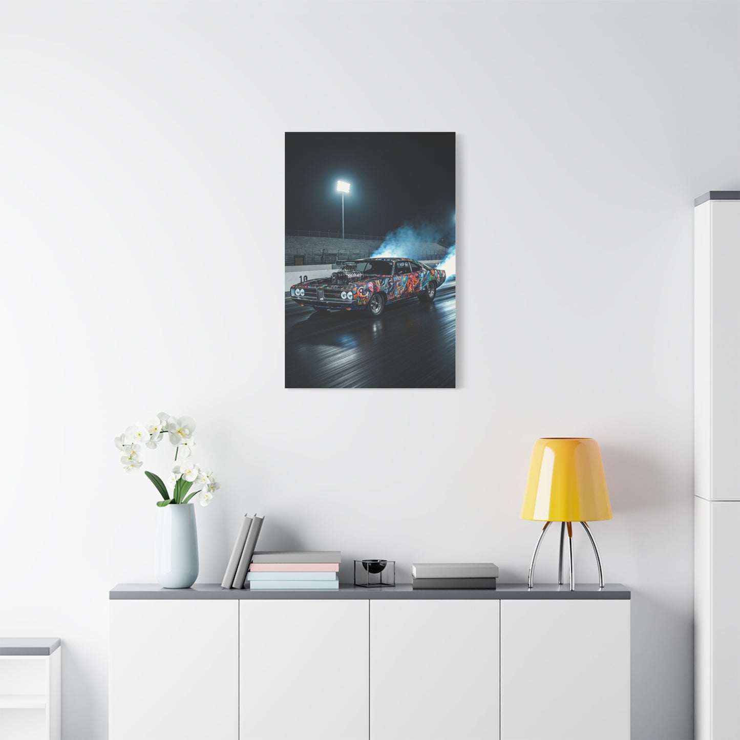 1970 Dodge Charger R/T Supercharged Night Drag Assault Wall Art & Canvas Prints