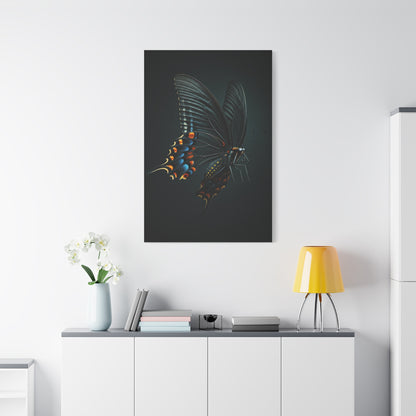 Dark Swallowtail Butterfly in Flight Wall Art & Canvas Prints