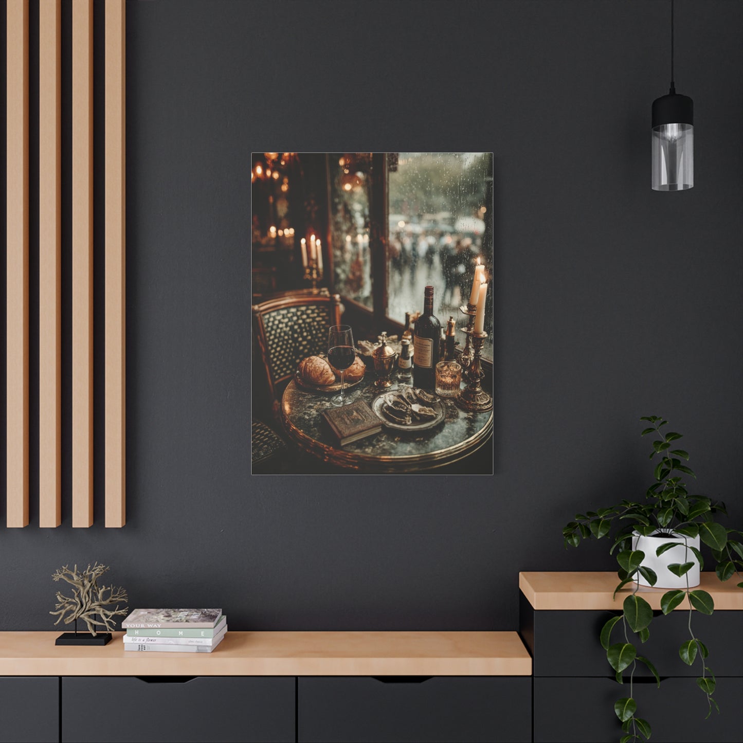 Parisian Bistro Window Table Wall Art & Canvas Print