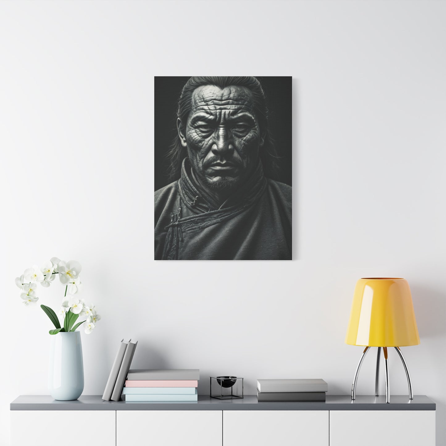 Face of Time Black & White Portrait Wall Art & Canvas Prints