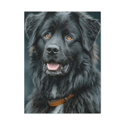 Noble Newfoundland Portrait Wall Art & Canvas Print