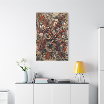 Industrial Drum Explosion Collage Wall Art & Canvas Print
