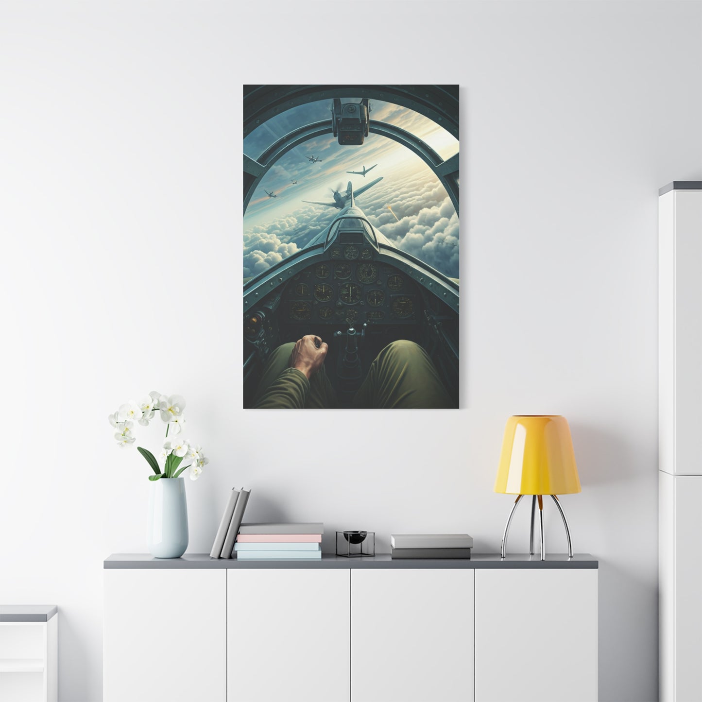 Pilot Cockpit Sky Mission View Wall Art & Canvas Prints