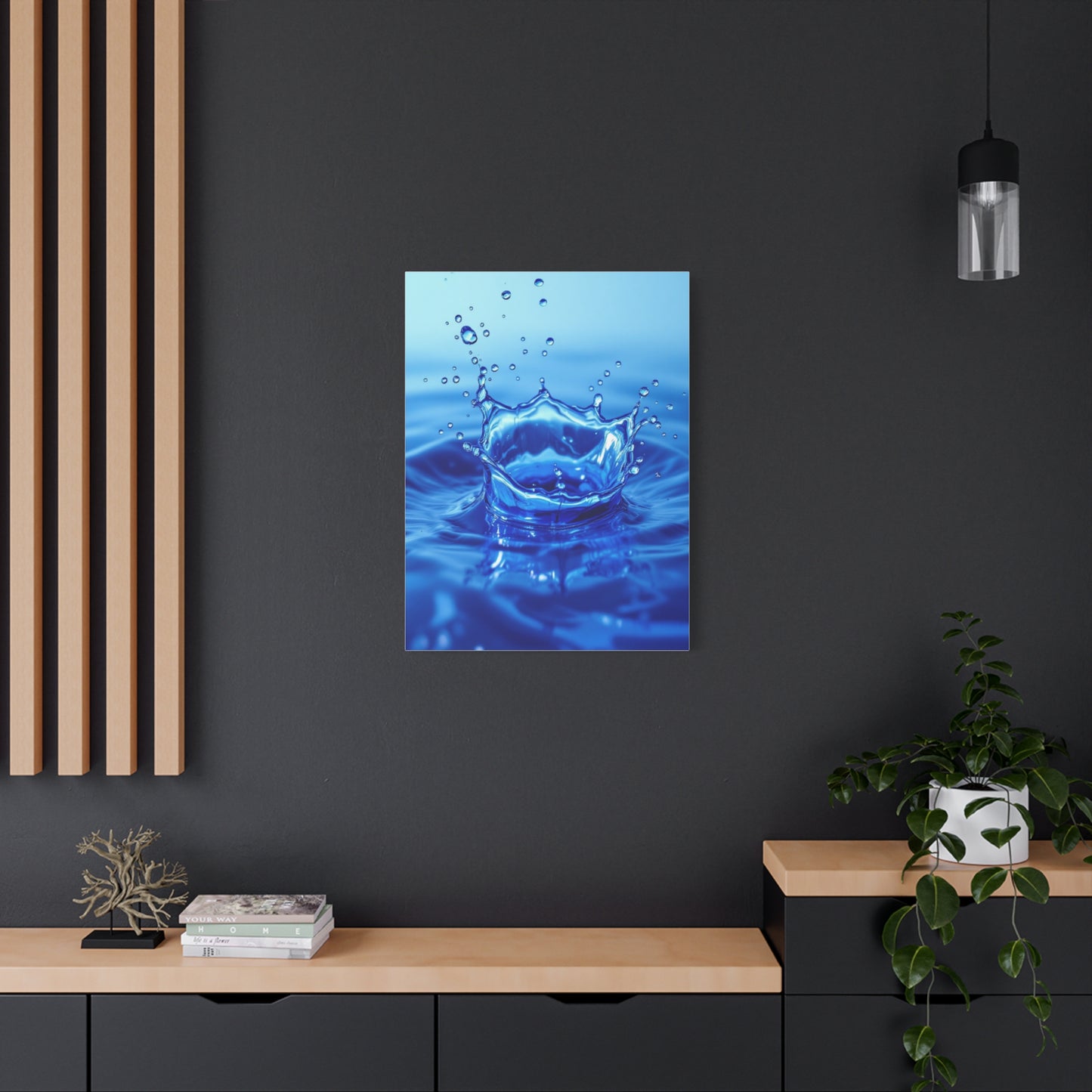 Crowned Water Splash Wall Art & Canvas Prints