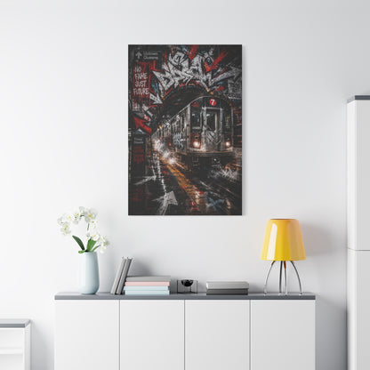 Graffiti Subway Train Chaos Street Wall Art & Canvas Print